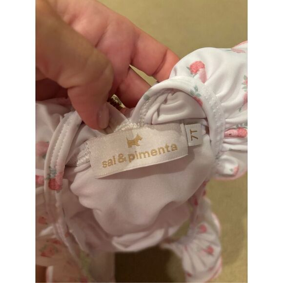 NWOT Sal and Pimenta 7T ruffle one piece swimsuit - Picture 3 of 3